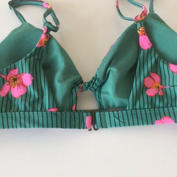 Billabong Seain Green Twist Island Bikini Top Large - Picture 7 of 14